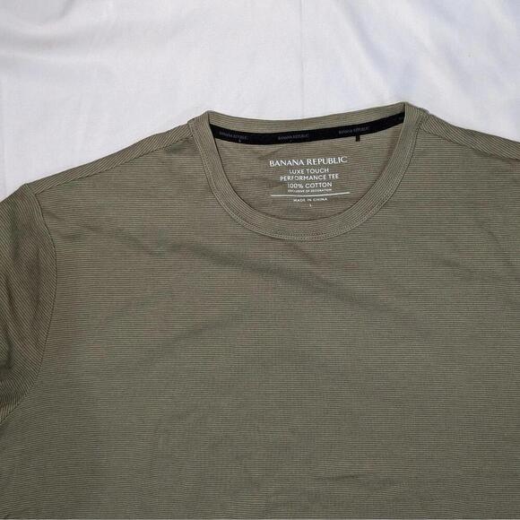 $80 Banana Republic Luxe Touch Performance Tee 2-Pack Navy/Olive Men’s L NWOT - Picture 8 of 9